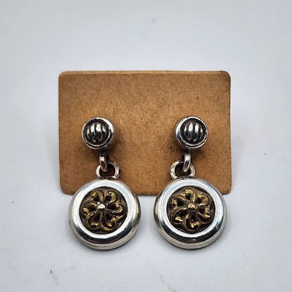 Brighton two-tone earrings